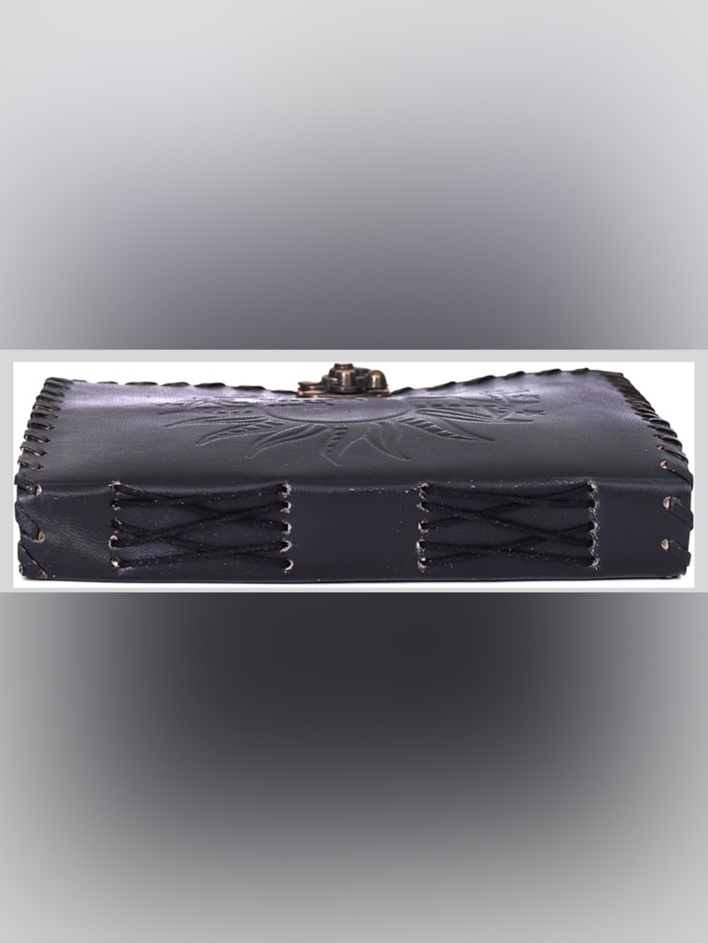 NWT Genuine Leather Sun Moon Celestial Journal 5x7 Handmade Gothic Notebook - Picture 6 of 16